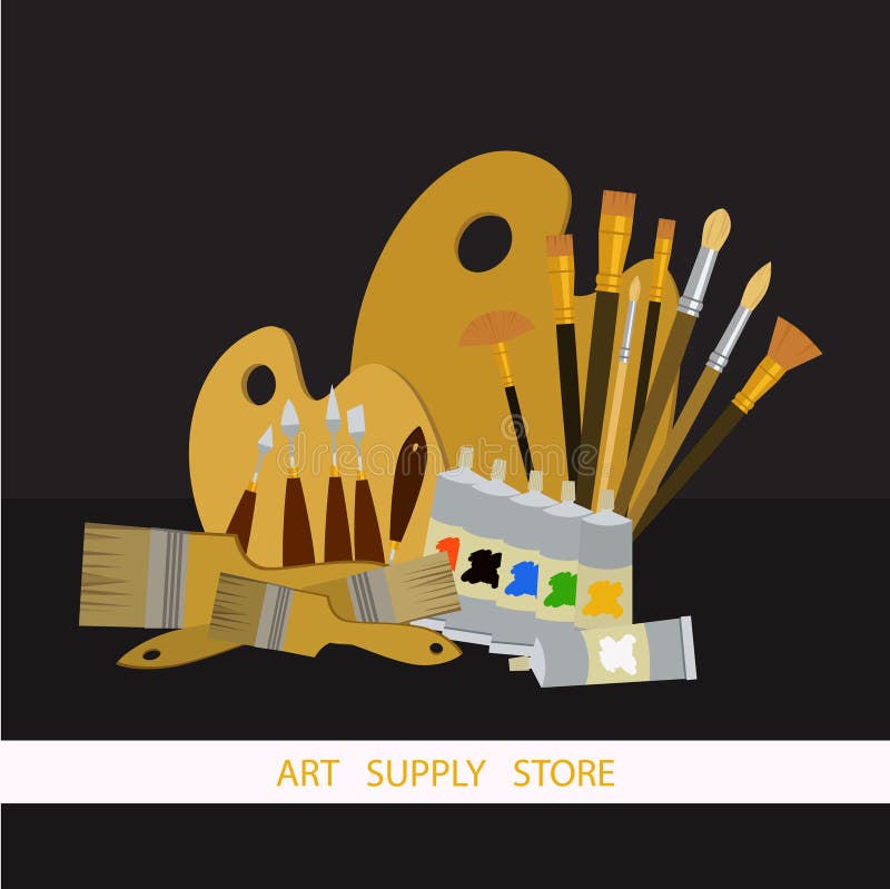Oil Painting Supplies Cliparts, Stock Vector and Royalty Free Oil