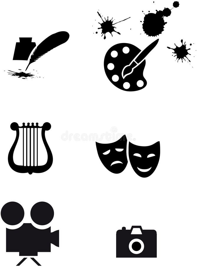 Art symbols stock vector. Illustration of drama, copy 16049744
