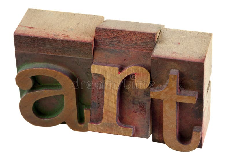 Art Vintage Letterpress Type Stock Photo Image of typeface