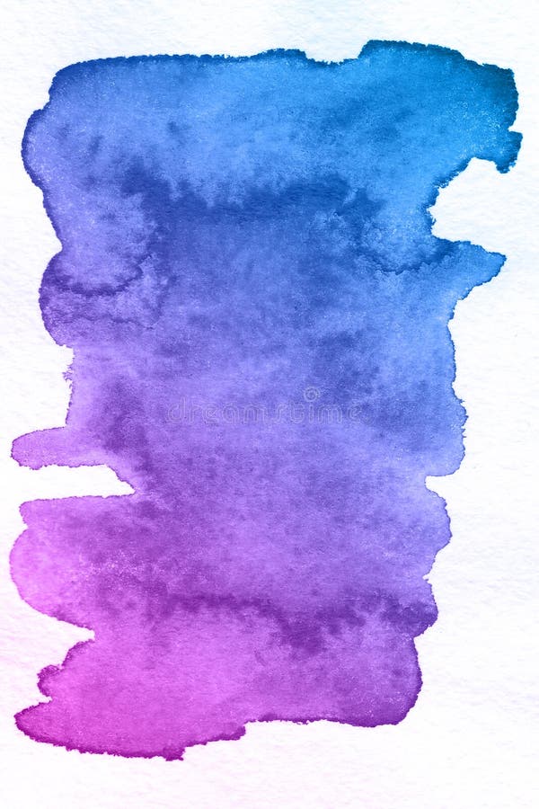 Art. Watercolor blue and violet background. Beautiful planet.