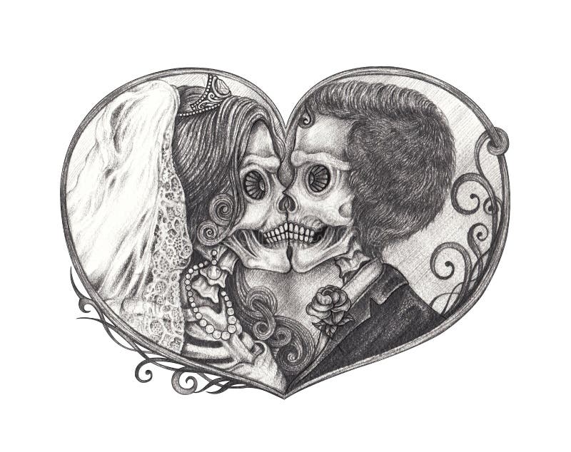 Skull Wedding Stock Illustrations 503 Skull Wedding Stock