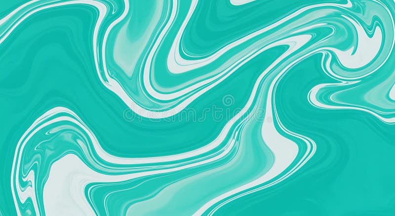 Arta fluidă abstractă cu modele de turcoaz și alb. Netezirea stock illustration