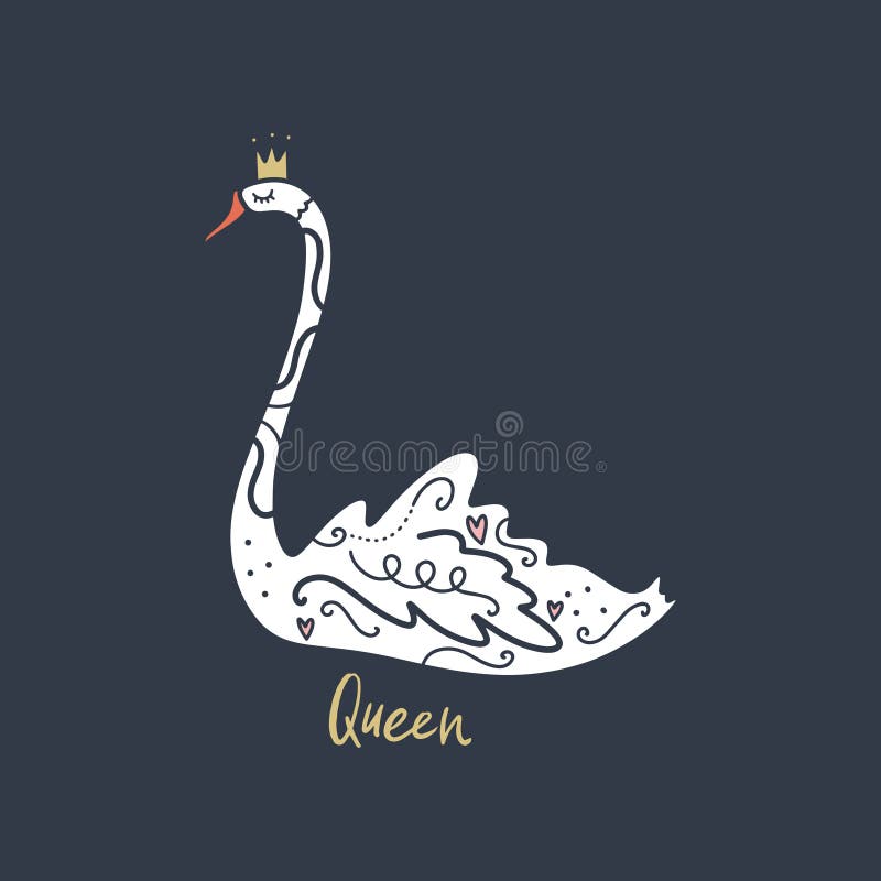 Arte blanco del cisne de la historieta linda del vector Elemento del cartel y de la bandera, niños \ ‘ejemplo de libro de s, post ilustración del vector Arte blanco del cisne de la historieta linda del vector Elemento del cartel y de la bandera, niños \ ‘ejemplo de libro de s, post ilustración del vector