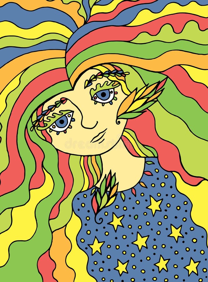 Arte colorido con la muchacha linda de la bruja del cuento de hadas Línea de color ilustraciones de la historieta del garabato Il stock de ilustración Arte colorido con la muchacha linda de la bruja del cuento de hadas Línea de color ilustraciones de la historieta del garabato Il stock de ilustración