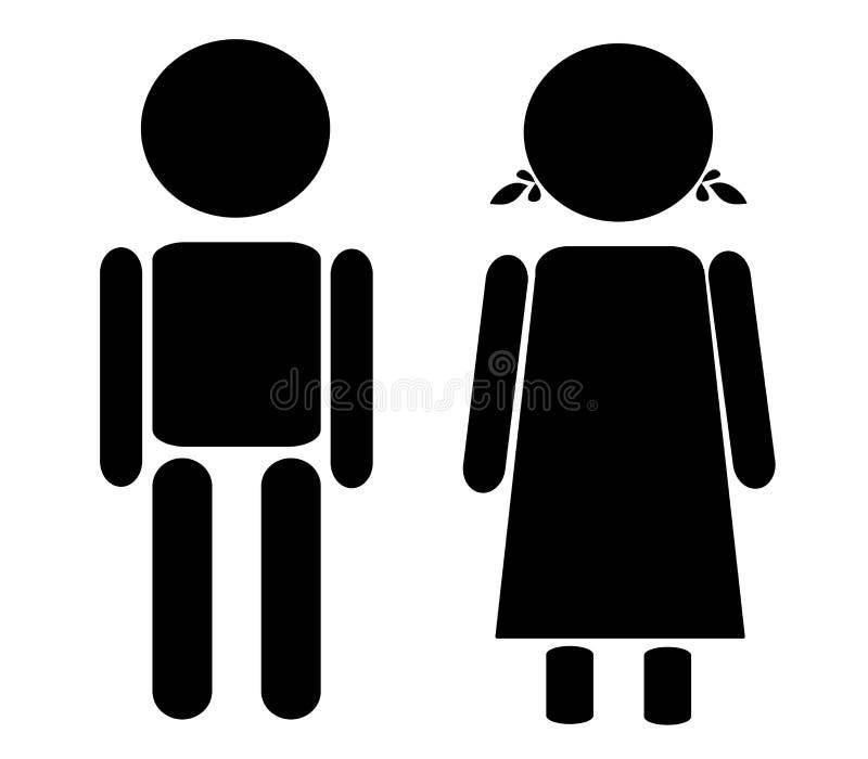 Arte di clip della ragazza e del ragazzo royalty illustrazione gratis Arte di clip della ragazza e del ragazzo royalty illustrazione gratis