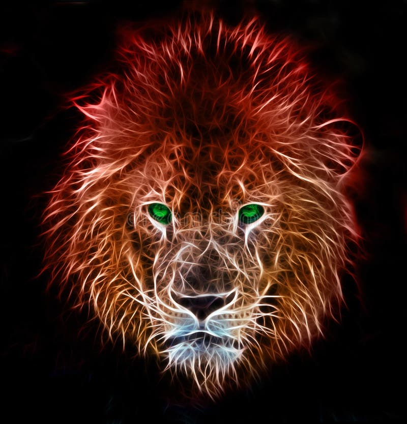Arte di fantasia di un leone royalty illustrazione gratis Arte di fantasia di un leone royalty illustrazione gratis
