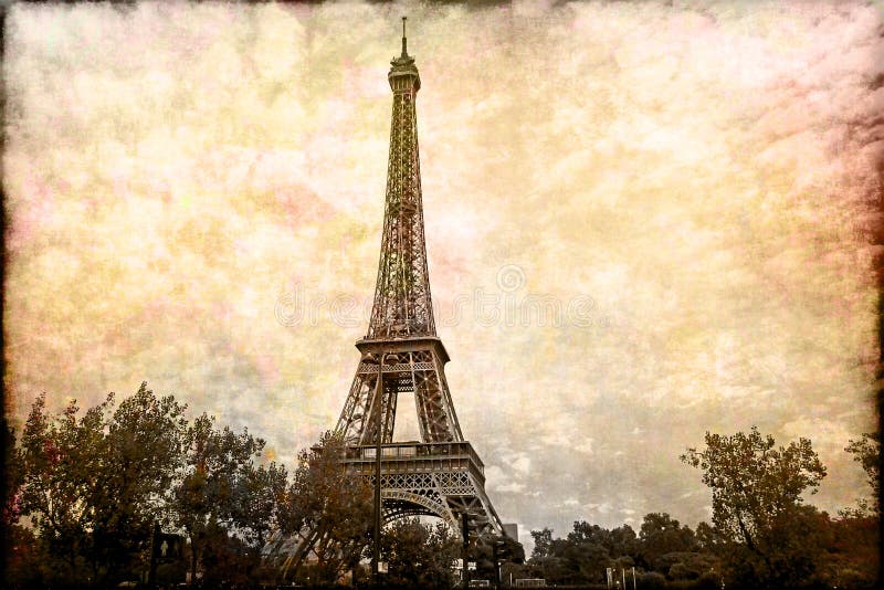 Arte digital abstracto de la torre Eiffel en París Papel viejo Postal, alta resolución, imprimible en lona libre illustration Arte digital abstracto de la torre Eiffel en París Papel viejo Postal, alta resolución, imprimible en lona libre illustration