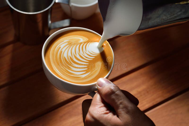 Arte do Latte imagem de stock royalty free Arte do Latte imagem de stock royalty free