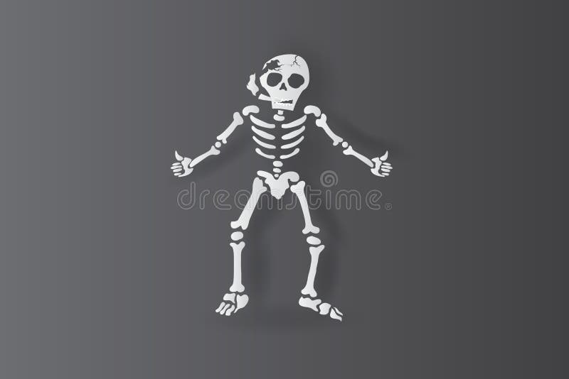 arte do papel 3d e ofício do fumo humano de esqueleto com os polegares acima ou como do isolado do conceito no fundo preto Dia da ilustração royalty free arte do papel 3d e ofício do fumo humano de esqueleto com os polegares acima ou como do isolado do conceito no fundo preto Dia da ilustração royalty free