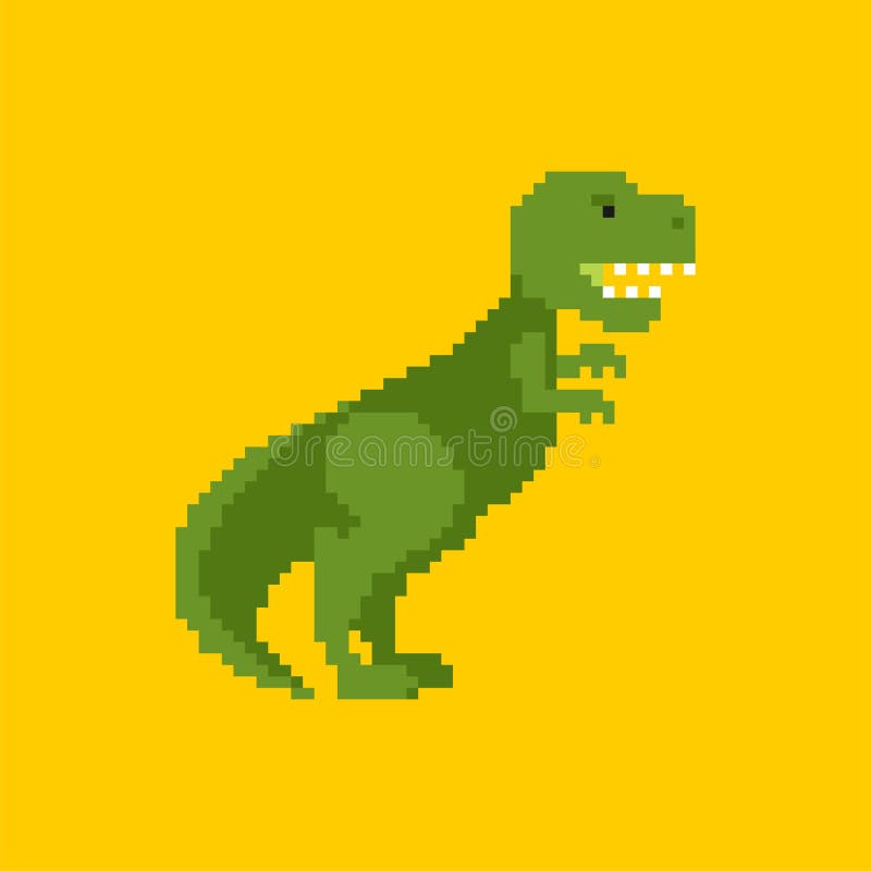 Dinossauros De Jogos De Arte Em Pixel Personagens De 8 Bits Ilustração do  Vetor - Ilustração de criatura, extinto: 279519976