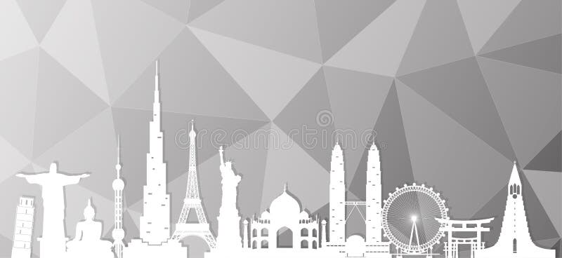 Arte famoso del papel de la señal Viaje y viaje globales Infographic Plantilla plana del diseño del vector vector/ejemplo Puede s ilustración del vector Arte famoso del papel de la señal Viaje y viaje globales Infographic Plantilla plana del diseño del vector vector/ejemplo Puede s ilustración del vector