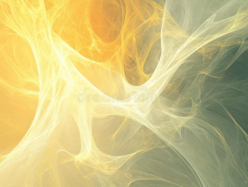 Arte fractal de oro abstracto stock de ilustración