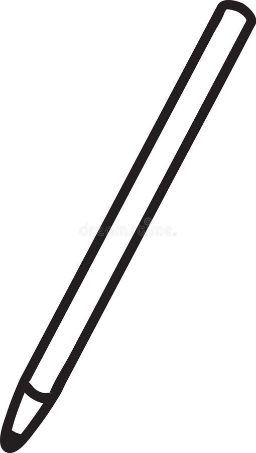 Arte minimalista in bianco e nero con un classico strumento di scrittura perfetto per migliorare il materiale didattico illustrazione di stock