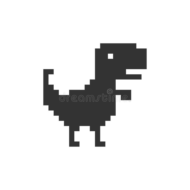 Dinossauro Pixel. ícone De Erro. Navegador De Jogos Offline. Ilustração  Vetorial. Ilustração do Vetor - Ilustração de projeto, nave: 266534655