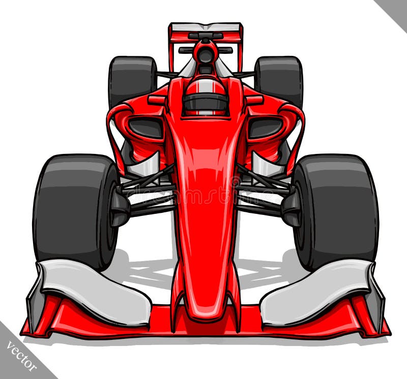 Fórmula 1 - desenho de carro - corridas de carros - ilustração