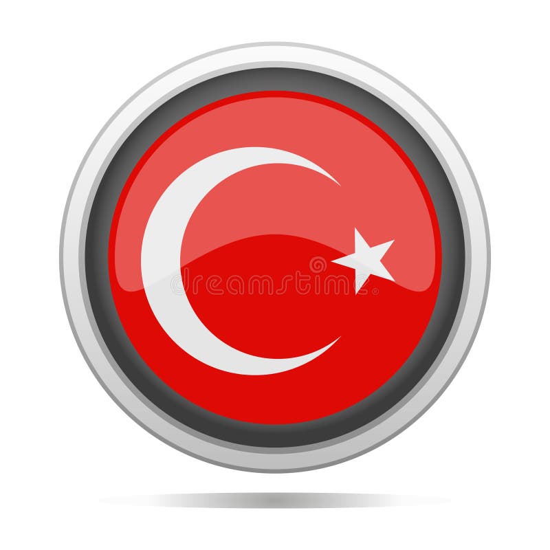 Arte redondo del vector de la ciudad del diseño del símbolo del metal de la bandera de Turquía libre illustration Arte redondo del vector de la ciudad del diseño del símbolo del metal de la bandera de Turquía libre illustration