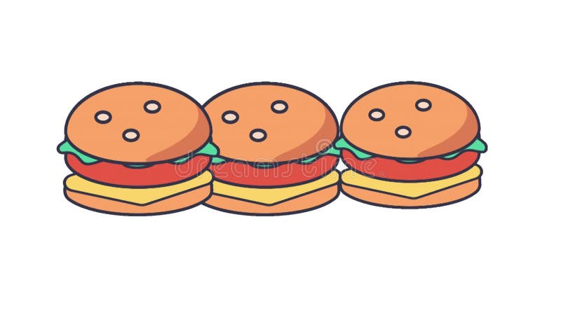 Arte simple del clip de hamburguesa