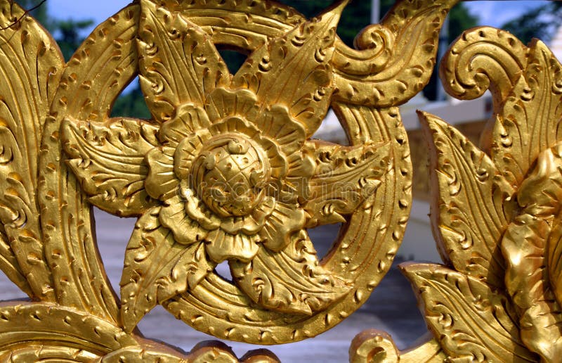 Arte tailandese in tempiale immagini stock