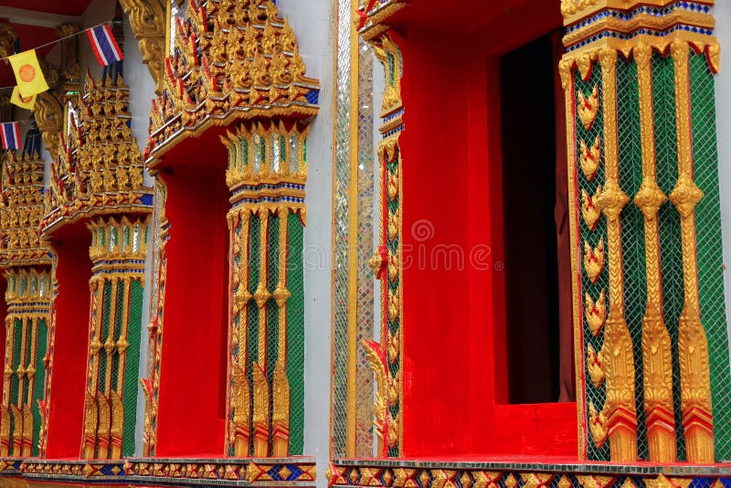 Arte tailandese in tempiale immagine stock libera da diritti