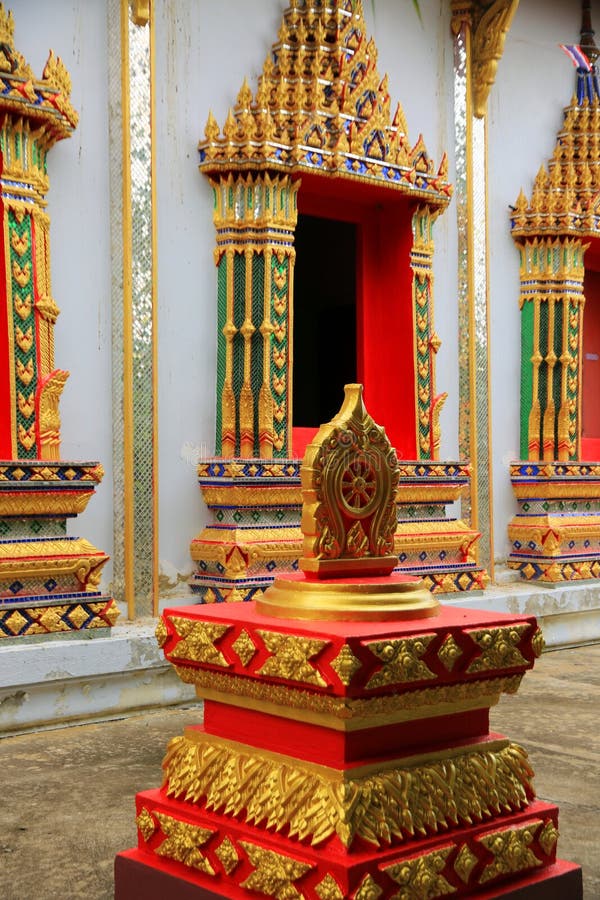 Arte tailandese in tempiale fotografie stock