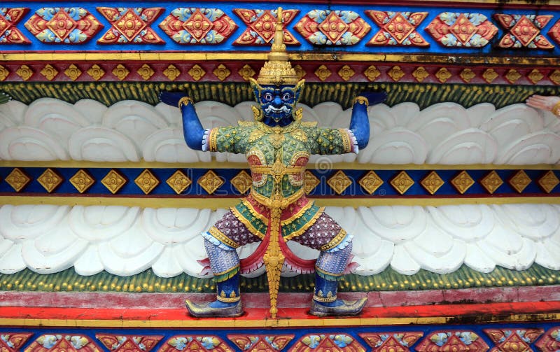 Arte tailandese in tempiale immagini stock