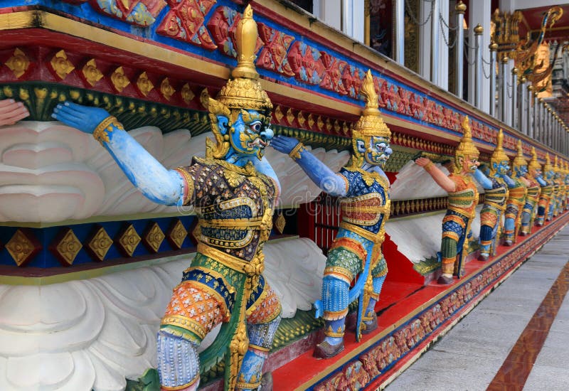 Arte tailandese in tempiale immagini stock