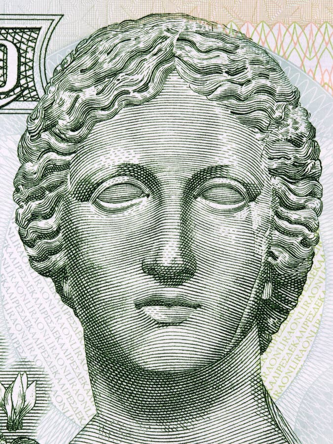 Artemis portrait from Cypriot money. Artemis portrait from Cypriot money