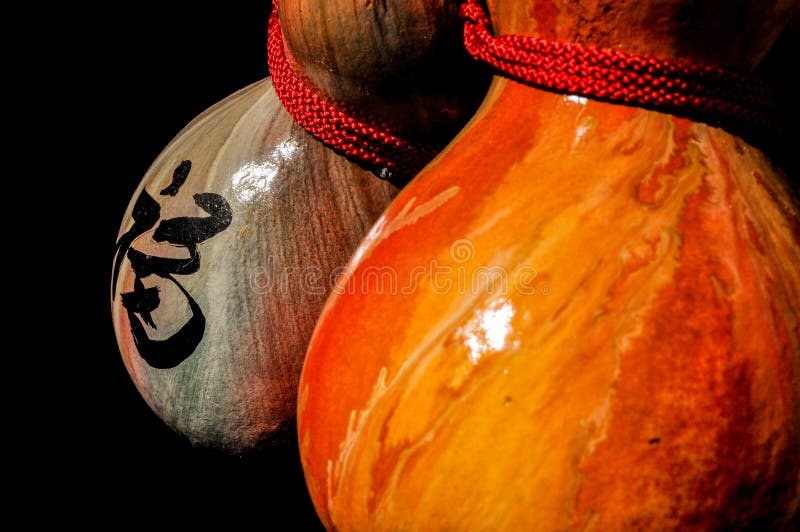 Artes te?idos y pintados de la calabaza con un significado manuscrito ?buena fortuna ?chino del car?cter fotografía de archivo libre de regalías Artes te?idos y pintados de la calabaza con un significado manuscrito ?buena fortuna ?chino del car?cter fotografía de archivo libre de regalías