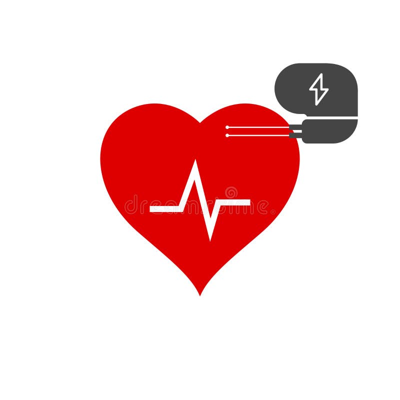 Artificial Cardiac Pacemaker Icon. Flat Vector Illustration Isolated on ...