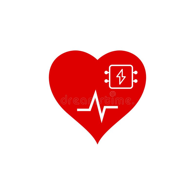 Artificial Cardiac Pacemaker Icon. Flat Vector Illustration Isolated on ...