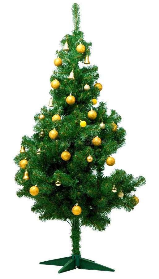 Artificial christmas pine tree isolated