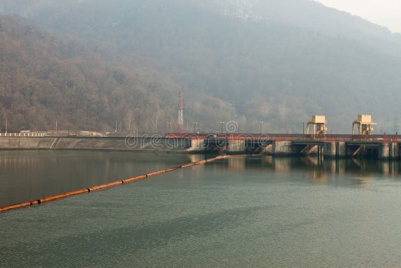 Artificial dam in Valcea Romania.