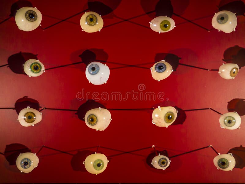 Artificial eyes collection in the museum of medicine, London, UK. stock photos Artificial eyes collection in the museum of medicine, London, UK. stock photos