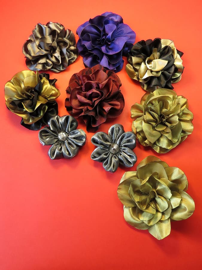 Artificial fabric flowers stock photo. Image of band 27893416