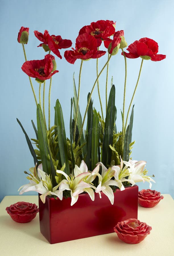 Artificial flower stock photo. Image of home, orange 15011398