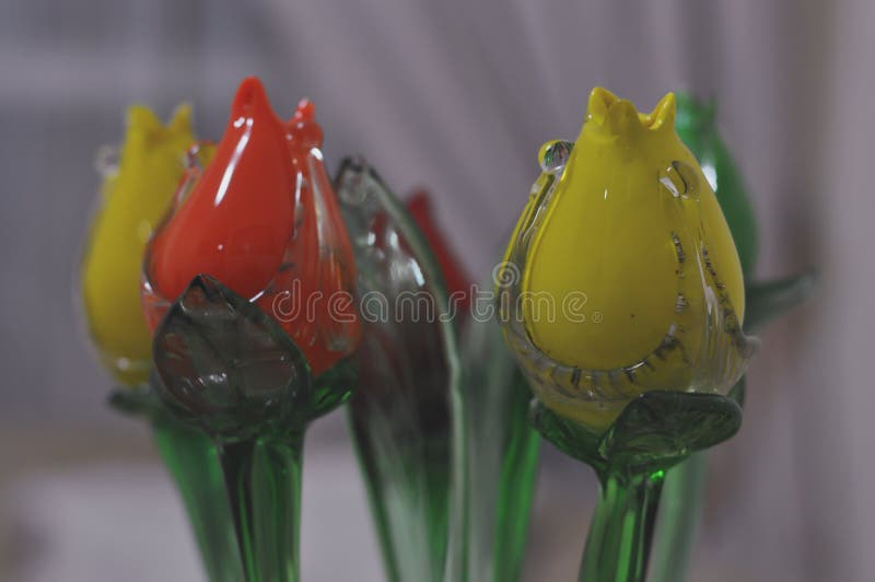 Artificial Flower Made of Glasses Stock Image Image of produce