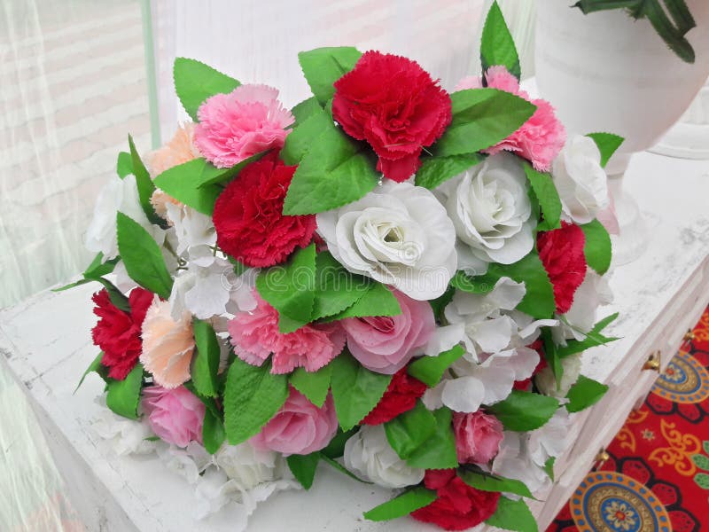 Artificial Flower Placed on Table Stock Photo Image of diys, female 161689526