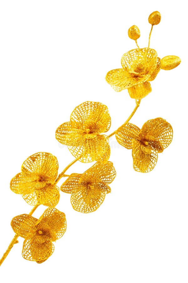Artificial Flowers Covered with Gold Stock Photo Image of artificial, merry 62064910