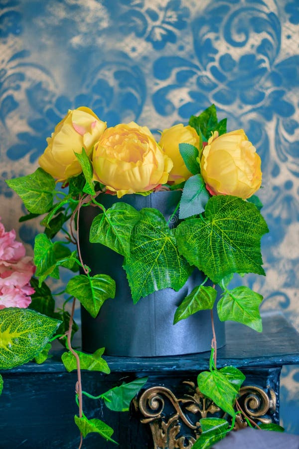 Artificial Flowers Made of Paper . Decoration Stock Image Image of