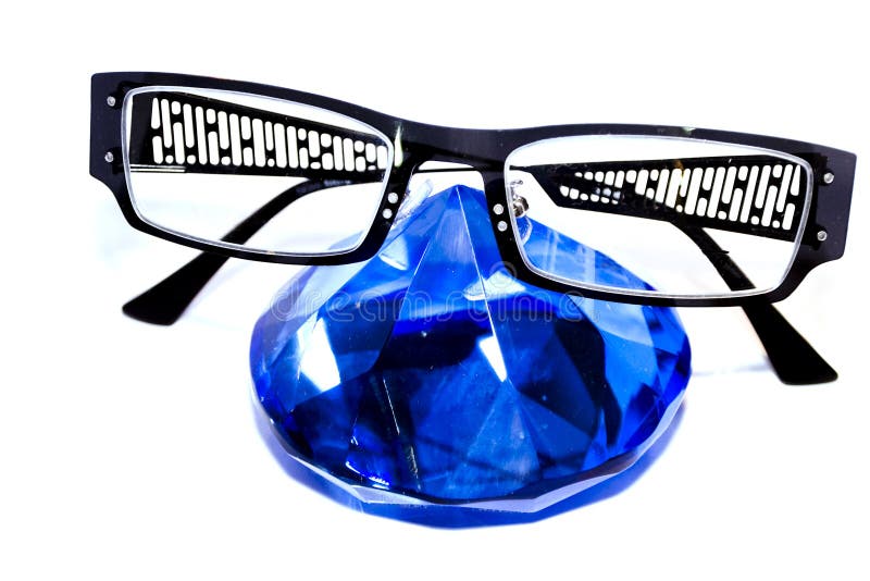 Artificial Gem and Eyeglasses Stock Image Image of diamond