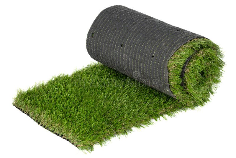 Artificial Grass Roll Partially Unrolled royalty free stock photography