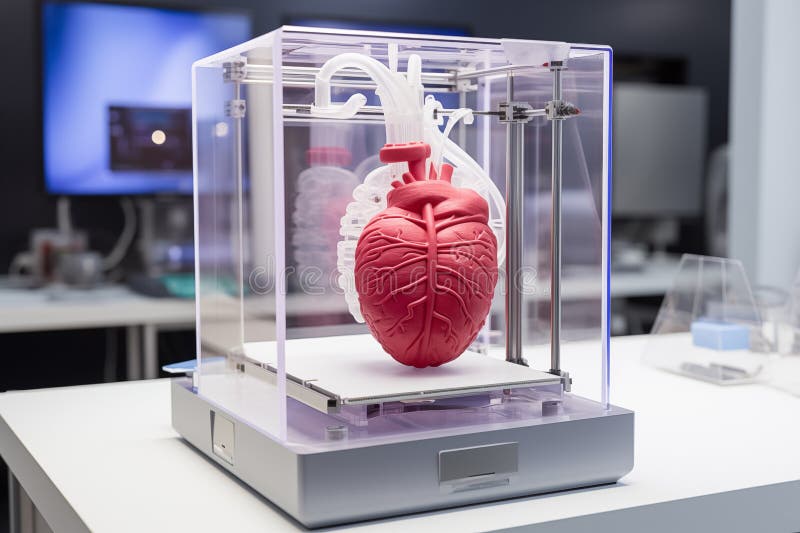 Artificial Human Heart Model. Advanced Technology Behind Lifesaving Innovations Stock Image