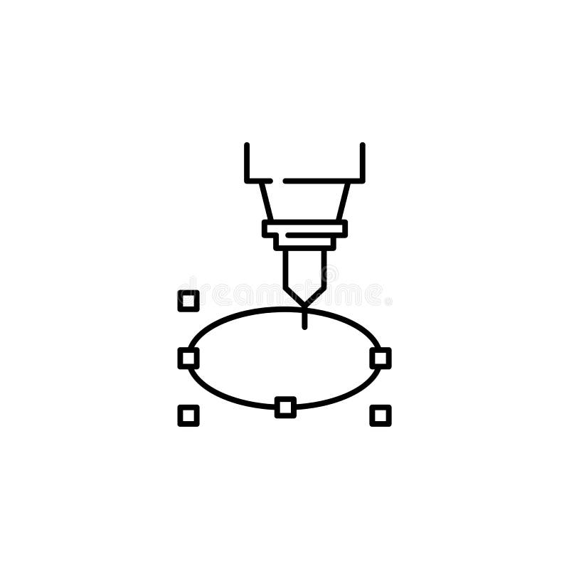 Artificial icon. Element of laser application in production for mobile concept and web apps illustration. Thin line icon for stock illustration