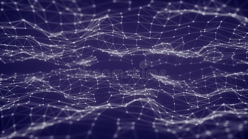 Artificial Intelligence concept showing neural network with plexus royalty free illustration
