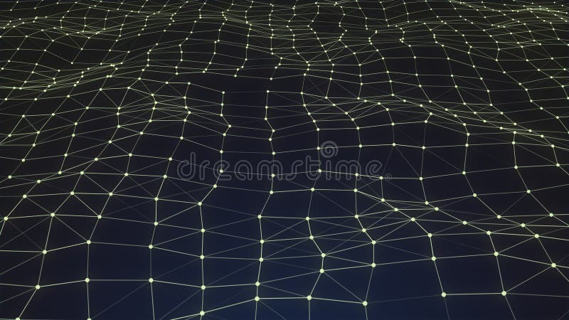 Artificial Intelligence concept showing neural network with plexus vector illustration