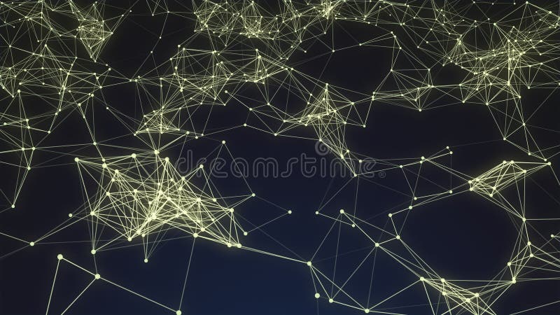 Artificial Intelligence concept showing neural network with plexus royalty free illustration