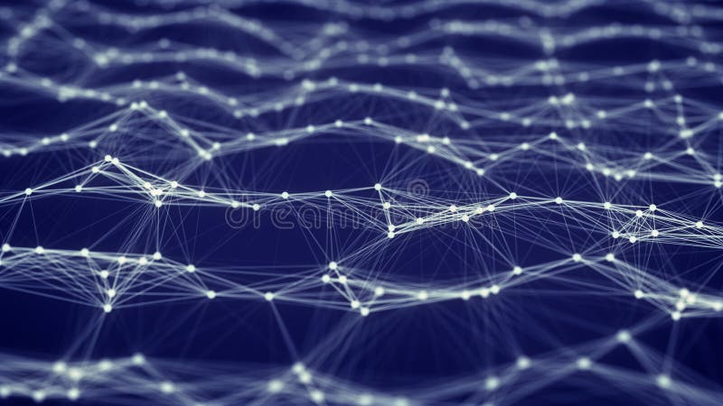 Artificial Intelligence concept showing neural network with plexus royalty free illustration