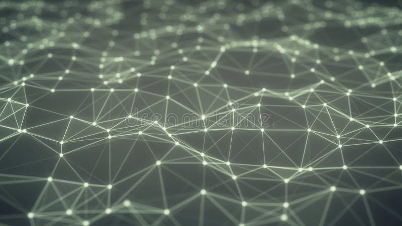 Artificial Intelligence concept showing neural network with plexus vector illustration