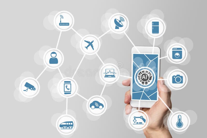 Artificial intelligence (AI) to manage internet of everything (IOT) networks royalty free stock photography