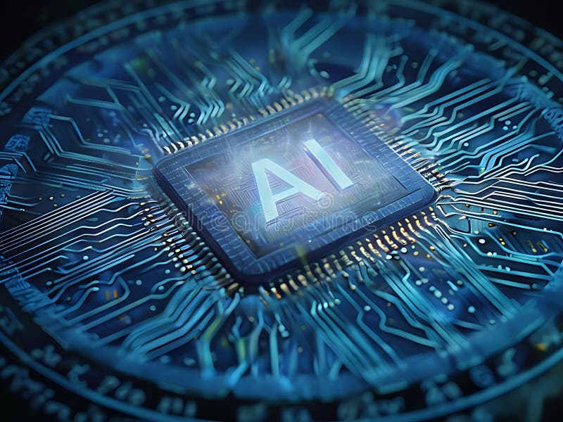 Artificial Intelligence Circuitry vector illustration